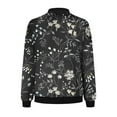 thumbnail image 5 of WXLWZYWL Bomber Jacket Women Plus Size 2024 Casual Floral Lightweight Jackets Trendy Zip Up Coat Outwear with Pockets, 5 of 5