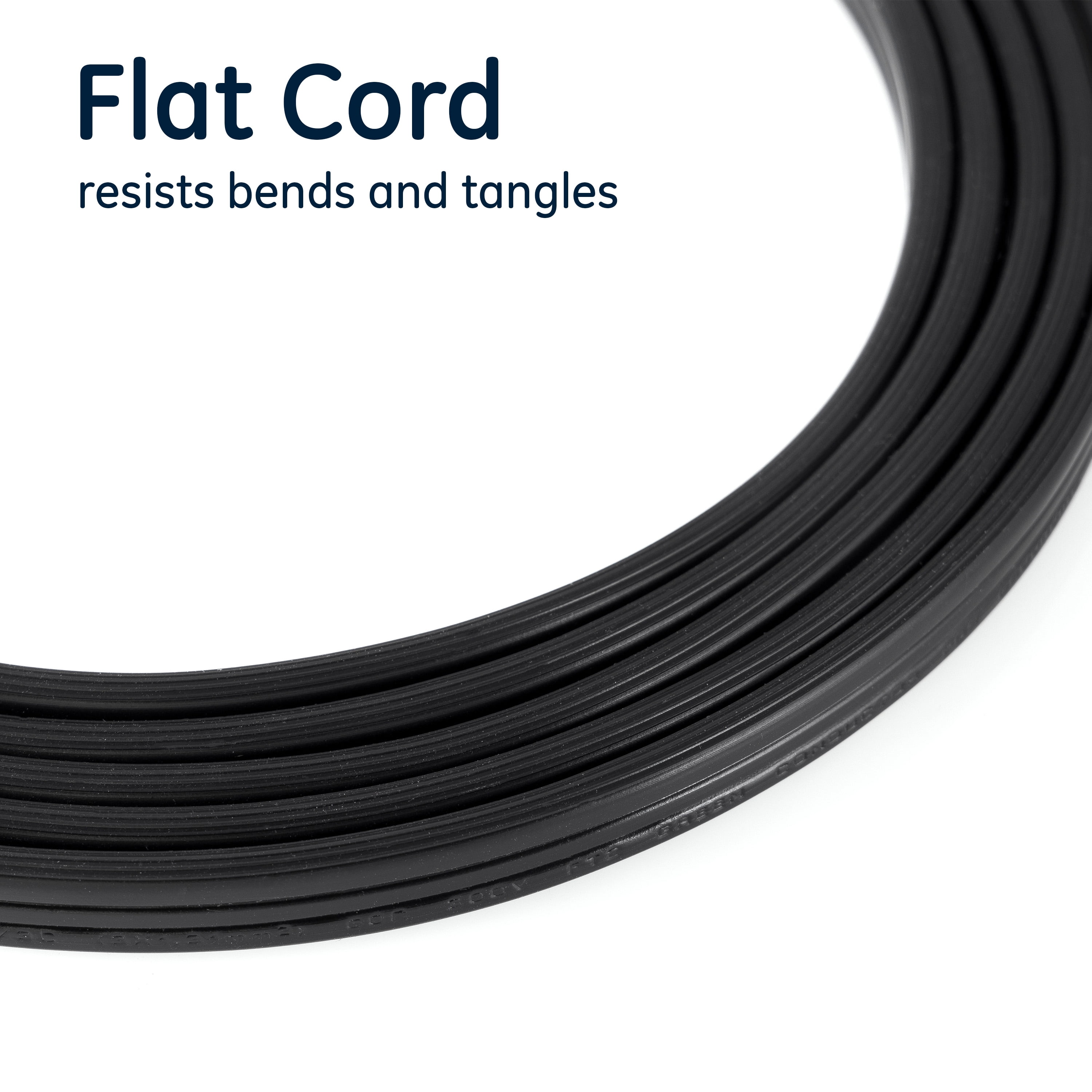 General Electric 3-Outlet Extension Cord, 15 ft., Indoor, Right Angle Plug, 15A, Black, 56987