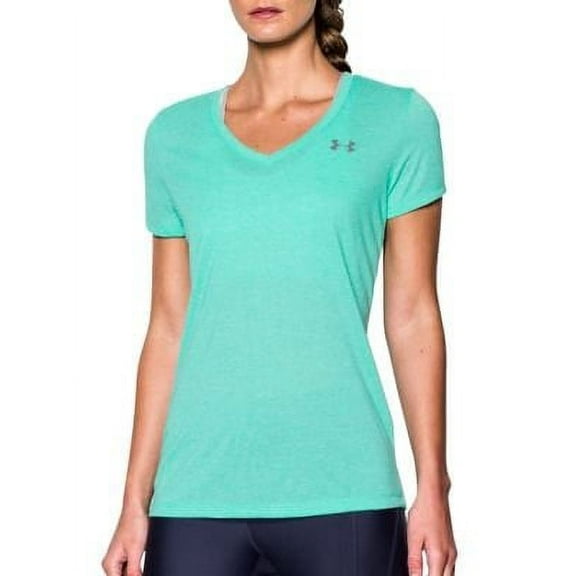 Under Armour Womens Moisture Wicking Quick Dry Top,Grey/Black,Medium