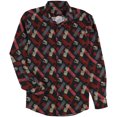 thumbnail image 1 of Perry Ellis Chemise à Boutons pour Hommes, Imprimé Graphique, Multicolore, Grand, 1 of 2