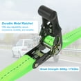 thumbnail image 4 of Boat Trailer Transom Tie Down Straps 1"x5', 1763lbs Ratchet Adjustable Straps with S Hook, Green, 4 of 7