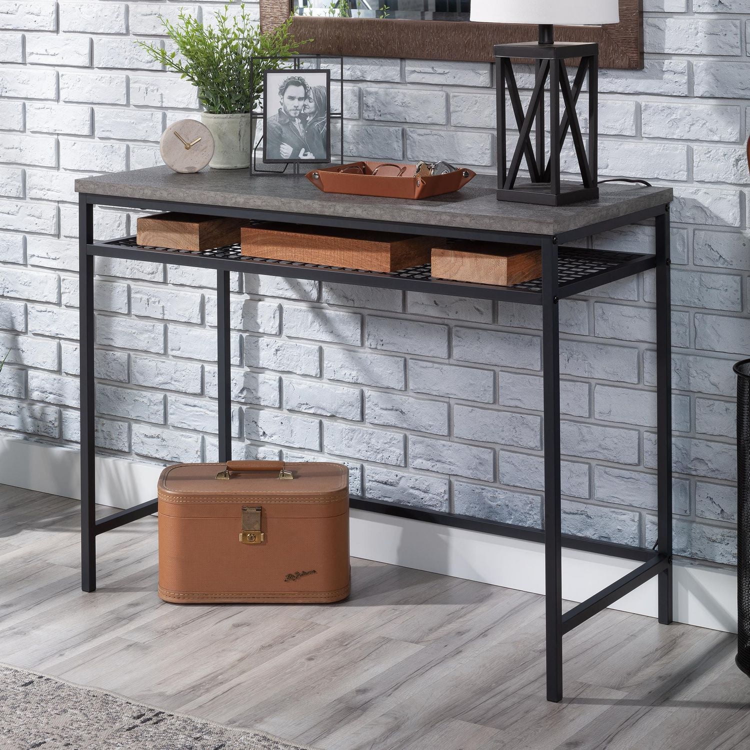 Sauder La Collection Market Commons Bureau, Finition Slate Gray, 431311