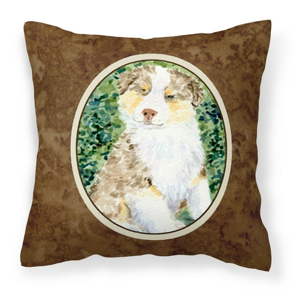 Carolines Treasures SS8847PW1414 Australian Shepherd Fabric Decorative Pillow, 14Hx14W, multicolor