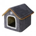 thumbnail image 2 of Casa para gatos Fernando cama cueva con cojín interior gris S, 2 of 8