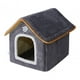 thumbnail image 2 of Casa para gatos con nido para gatos, cama para gatos con cojín interior de otoño e invierno, cama cueva para tienda de mascotas para caniche, chihuahu gris M, 2 of 8