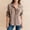 A261 Brown, variant on Linen Button Down Shirt for Women Lapel Collar Long Rolled Sleeve Casual Work Office Dressy Vibe Loose Fit All Over Heart Print Graphic Lightweight Flowy Spring Tops