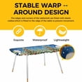 thumbnail image 4 of Blue Snowman Christmas Table Cloths for 8 Foot Rectangle Tables, Xmas Tree Ball Snowflake Winter Patio Waterproof Elastic Fitted Tablecloths, Washable Rectangular Table Cover for Camping, 4 of 8