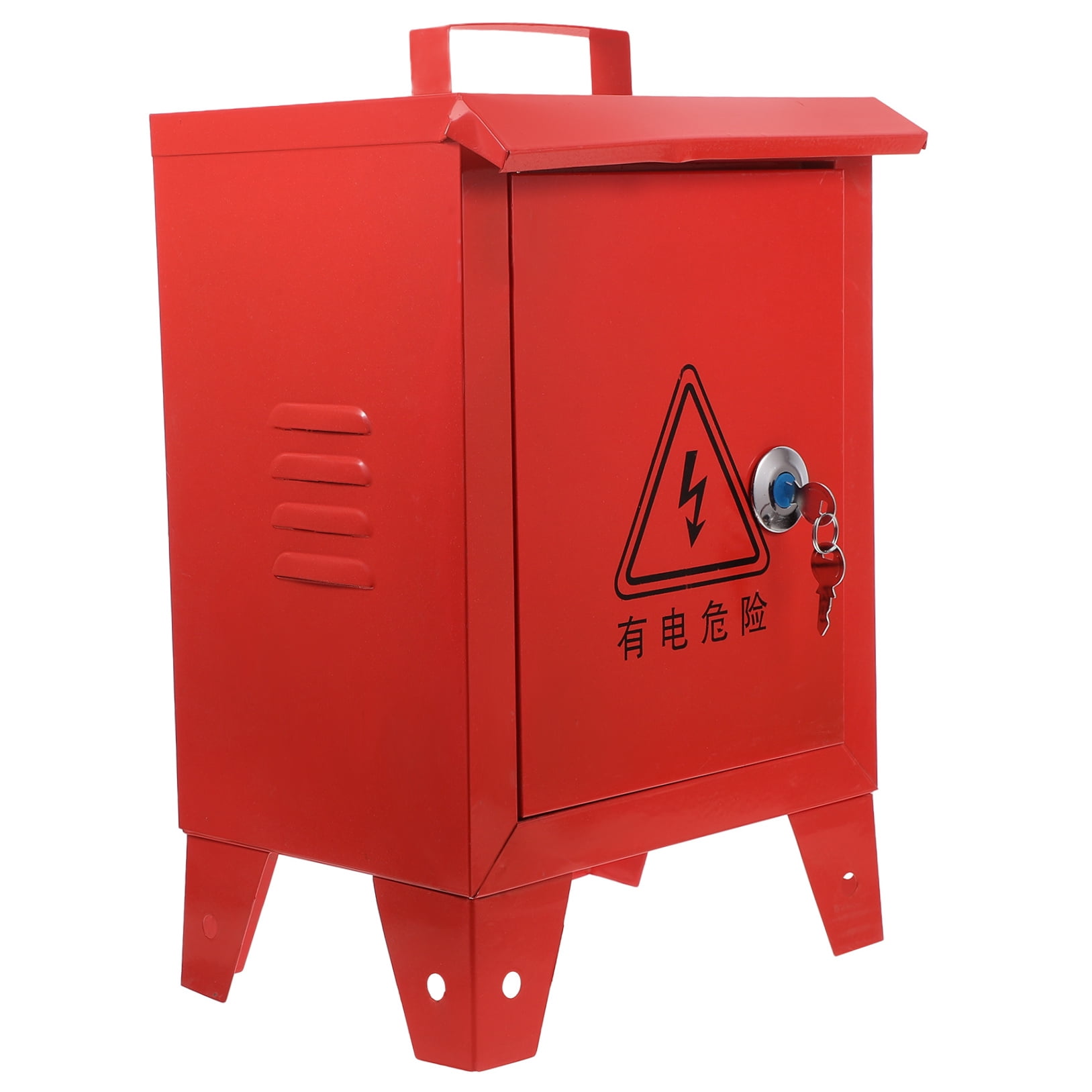 LOLIPPYY Red Metal Breaker Box Cover Weatherproof Electrical Panel Enclosure for Outdoor Use