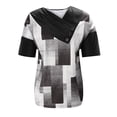 thumbnail image 3 of Camiseta informal de manga corta con estampado de mujer Fridja  bn3200, 3 of 3