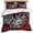 Red, variant on 3 Piece Sage Green White Duvet Cover Set Twin Size, Microfiber Comforter/Quilt Cover with Corner Ties and 2 Pillowcases, Abstract Grey Chrysanthemum Flower All Season Soft Bedding with Zipper Closure