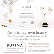 Threadmill Home Linen Luxury Supima 1000 Thread Count 100% Cotton 4 Pc Light Grey Sheets Set, Cal King