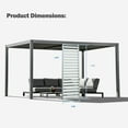 thumbnail image 3 of Aluminum Outdoor Louvered Pergola Screens, Pergola Accessories, Flexible Installation, Water Resistant, White, 3 of 8