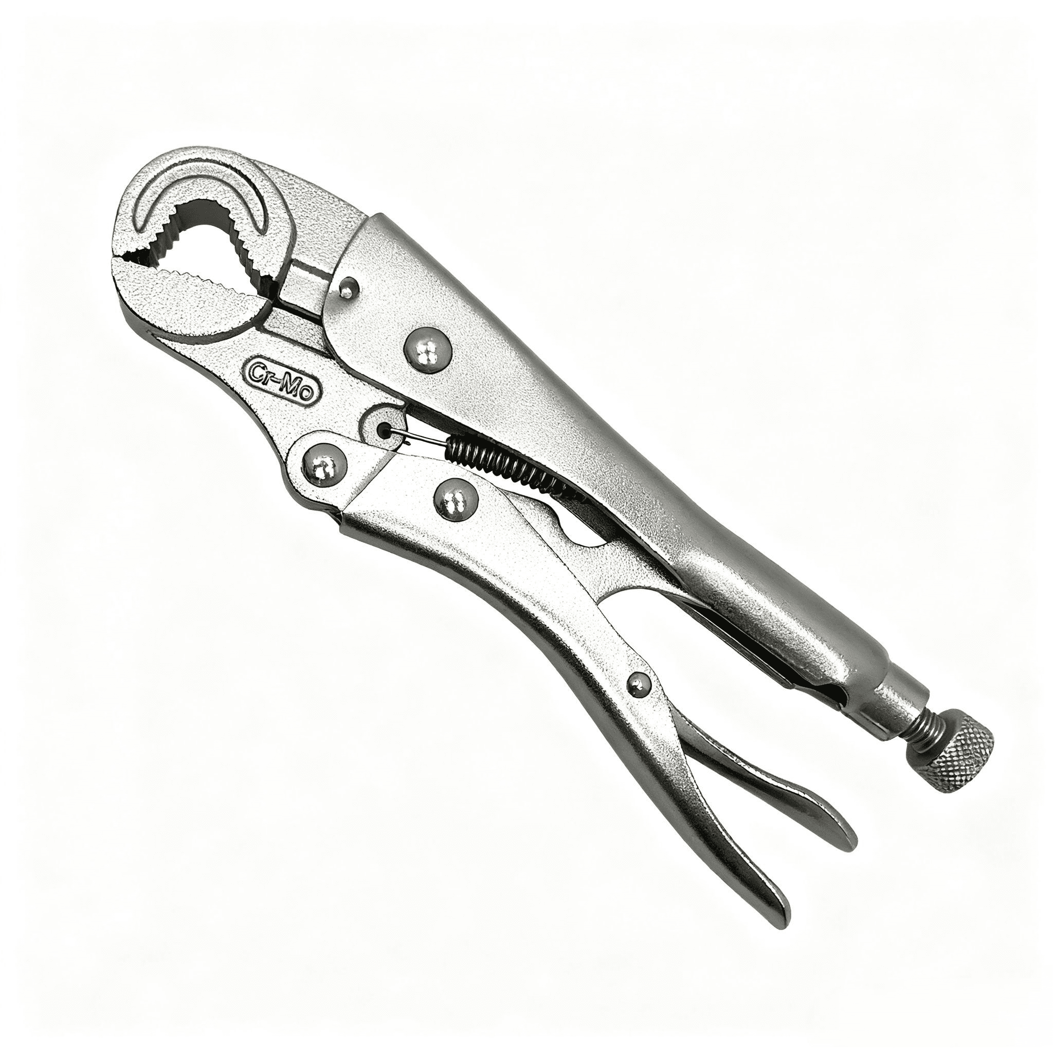 GOSWIFT 7.48 Inch Curved Jaw Locking Pliers with Wire Cutter, CR-MO Vise Grip Wrench, Adjustable Mole Grip Clamp Tool for Nuts, Bolts, and Plumbing Work