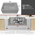 thumbnail image 5 of Stylish Apron From 30" Gray Composite Granite Single-Bowl Kitchen Sink with 3 Accessories S-830WL, 5 of 9