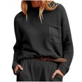 thumbnail image 2 of Lilgiuy Women's Sweater Women's Round Neck Long Sleeve Pocket Knitted Shirt Lazy Style Sweater Outwear, 2 of 5
