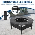 thumbnail image 4 of Ataujin Round Propane Fire Pit, Fire Pit Table Surround, 360° Safety Barrier for Solo Stove, Steel Campfire Table, UV-Resistant Outdoor Patio Accessory, Rustproof Metal Portable Fire Pit Stand, 4 of 8