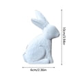 thumbnail image 2 of Binwennn Wooden Rabbit Decoration Antique White Rabbit Statue Easter Rabbit Statue Rabbit Decoration Home Spring Easter Decoration Present Snowflake Ornament Ornament Pretty E Ornament Glass Christmas, 2 of 6
