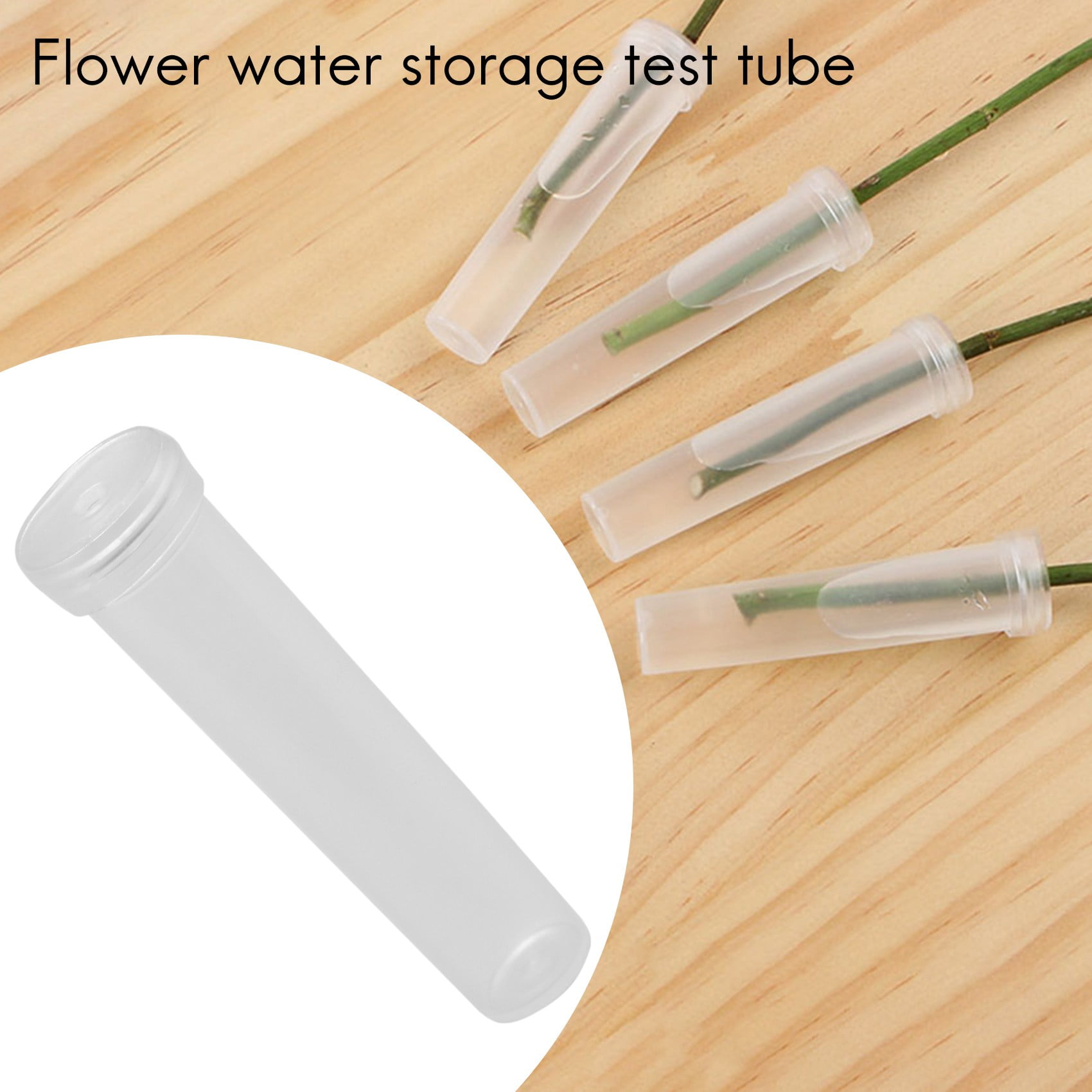 Floral Tube 100-Pack Flower Tube, Flower Vials, Floral Water Tube for Flower  Arrangements,Clear Plastic,0.6 x 0.6 x 2.8 Inches, Opening 3mm 
