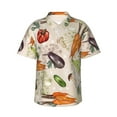 thumbnail image 1 of Balery Cute Vegetables Camisas hawaianas de manga corta para hombre, camisas playeras de corte holgado, camisas de vacaciones con botones,Medium, 1 of 7