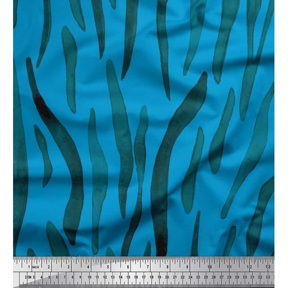 Soimoi Cotton Poplin Fabric Tiger Animal Skin Decor Fabric Printed Yard 56 Inch Wide