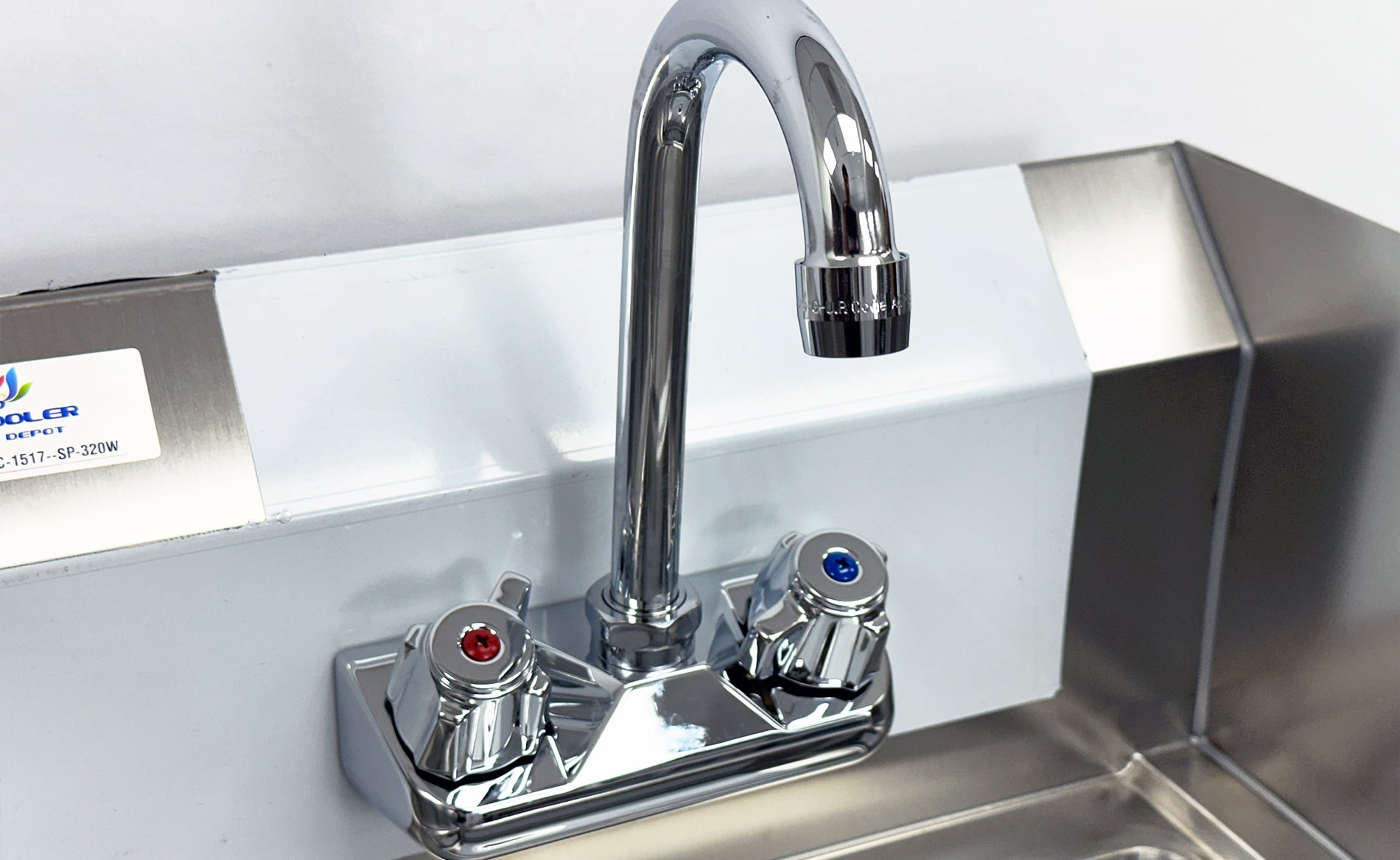 NSF 17" x 42" Hand Sink & Mop Sink Combo – Stainless Steel Utility Station with 7" Faucet