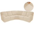 thumbnail image 1 of 2024 5 Seat Corner Sofa Cover Sectional Recliner Corner Sofa Protector for Livingroom Deep Blue, 1 of 11