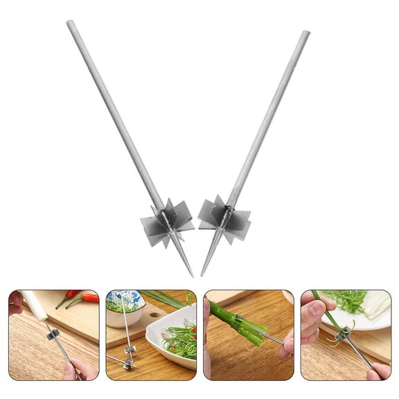 Tineasur 2 Pcs Stainless Steel Onion Slicer Chopper for Home Cooking