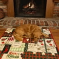 thumbnail image 4 of Christmas Holiday Fleece Throw Blanket: Velvety Soft, Durable Accent for Bed or Couch, Green Red White Xmas Patch, 50 x 60 inches, 4 of 4