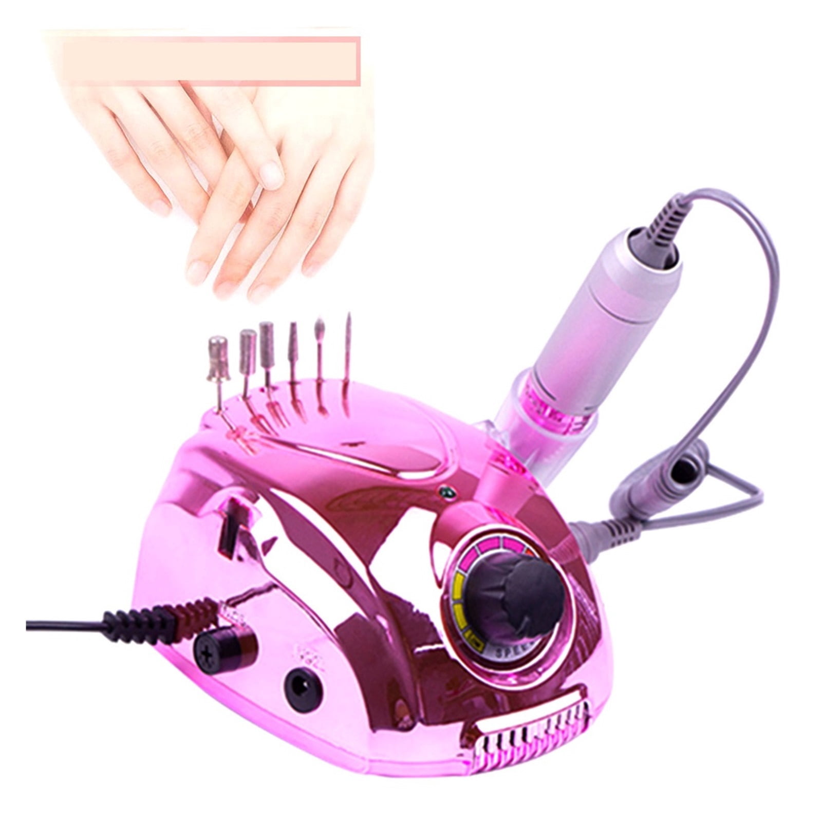 Professional Nail Drill Machine, Electric Polishing Lcd Digital Display, 35000RPM Nail Salon Sander, Pedicure Drill Head Kit