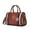 Brown, variant on Eleanor Faux Crocodile-Embossed Vegan Leather Womens Satchel by Mia K