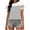 White, variant on Womens Striped Color Block Tops Round Neck Short Sleeve T Shirt Summer Casual Breathable Tees Outdoor Vacation Shirts White L