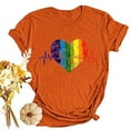 thumbnail image 5 of Dovford T Shirts Women Rainbows Heart Graphic Tees Shirts LGBT Shirts Casual Short Sleeve Tops, 5 of 7