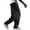 Black, variant on Uwinwear Men's Track Sweatpants, Open Bottom Elastic Waist Casual Workout Pants Elastic Drawstring Long Pants Casual Loose Fit Trousers,Dark Gray,L