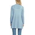 thumbnail image 5 of Cueply Womens Cardigan Long Sleeve lightweight Striped Open Front Casual Button Loose Knit Sweater, 5 of 6