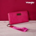 thumbnail image 2 of Wrangler Womens Wallet Wristlet Long Purse Designer Clutch Large Capacity Credit Card Holder Gifts for Women, Hot Pink, 2 of 6