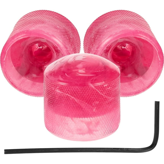 ETHZZLE Plastic Guitar Knob Set for Electric Bass with Wrench - Volume and Tone Control Replacement