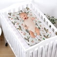 thumbnail image 6 of Mallard Duck Changing Pad Covers for Baby Boy Girl 32''x16'' Wild Ducks Hunting Fitted Changing Pad Sheets Boho Floral Leaves Soft Nursery Baby Diaper Changing Table Mats, 6 of 6