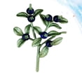 thumbnail image 4 of MasteelfCA 1 Pce Vernis Rétro pour Femmes Style Branche de Bleuet Broche Collier Épingle Accessoire de Mariage Bijoux (Vert), 4 of 8
