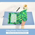 thumbnail image 5 of Bright Green Leaves 9.8x7.1in Water Resistant Binder Pouch, 3-Ring Compatible, Transparent Front, 5 of 6