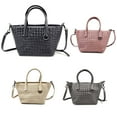 thumbnail image 2 of Women’s Vegan Leather Woven Small Top Zip Satchel Tote, 2 of 2