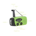 thumbnail image 5 of Xirurus Solar Hand‑Crank Emergency Radio with LED Flashlight, 1200 mAh Battery, FM/AM/WB, Speaker, 360° Antenna – Outdoor Camping Gear, 5 of 9