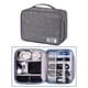 thumbnail image 3 of Organizador de electrónica organizador impermeable bolsa para accesorios electrónicos doble almacenamiento a prueba - Grey Gris perfecl Estuche de almacenamiento, 3 of 8