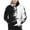 Black White, variant on Mens black white Pullover Hoodie With Contrast Color Long Sleeve Sport Outwear Hooded Sweatshirt