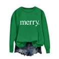 thumbnail image 2 of Uootdi Funny Letter Printed Long Sleeve Shirts for Women Crewneck Sweatshirt Pullover Trendy Inspirational Sport Top, 2 of 6