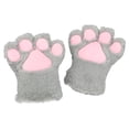 thumbnail image 2 of QTSHPN Winter Warm Gloves Winter Cat Fingerless Cosplay Mittens Performance Events Fashion Gloves for Women Grey One Size, 2 of 3