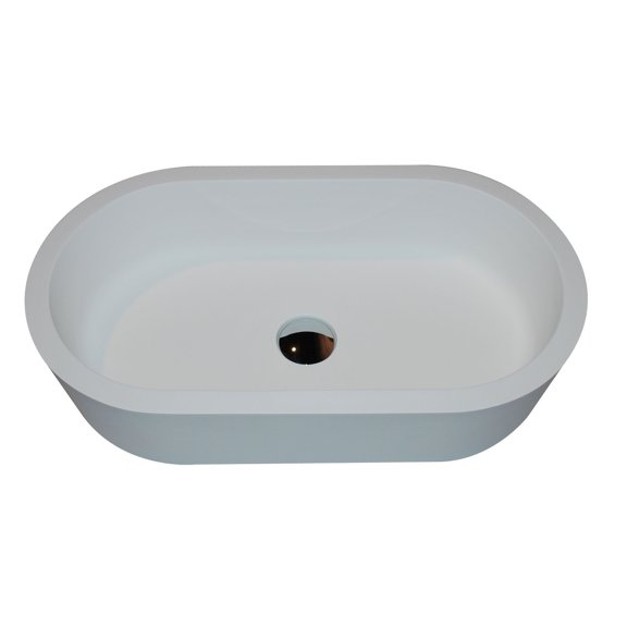 Anzzi LS-AZ607 Vaine Man Made Stone Vessel Sink in Matte White