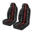 thumbnail image 4 of Pzuqiu Firefighter Flags Car Seat Cover Warm Anti-Slip Car Seat Covers Front Seats Covers Easy to Install with Elastic Edge Protector Full Coverage Design Fit for Cars SUV Sedan, 4 of 7