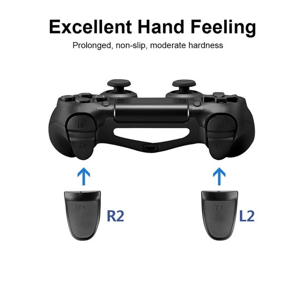 Ylshrf L2 R2 Controller Extenders Buttons Extension Trigger Soft Touch Extended Grips For Ps4 Buttons Extension Trigger L2 R2 Trigger Extenders Walmart Com Walmart Com