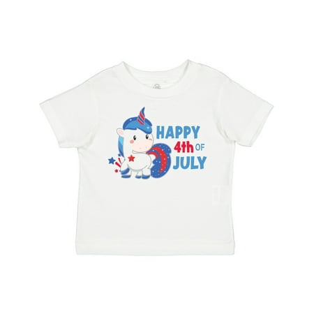 

Inktastic Happy 4th of July with Unicorn Gift Toddler Boy or Toddler Girl T-Shirt