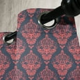 thumbnail image 3 of Ambesonne Retro Grommet Curtain, Shabby Damask Rococo, 50" x 72", Dark Coral Blue Grey, 3 of 6